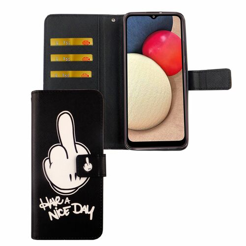 Samsung Galaxy A03s Tasche Handy H�lle Schutz-Cover Flip-Case mit Kartenfach 