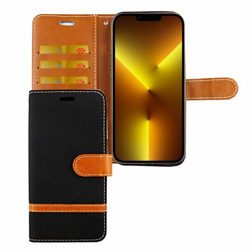 Apple iPhone 13 Pro Tasche Handy H�lle Schutz-Cover Flip-Case mit Kartenfach 