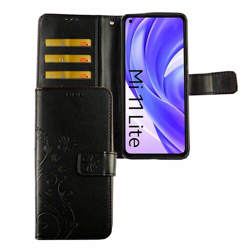 Xiaomi Mi 11 Lite Tasche Handy H�lle Schutz-Cover Flip-Case mit Kartenfach 