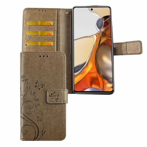 Xiaomi 11T Pro Tasche Handy Hlle Schutz-Cover Flip-Case mit Kartenfach 