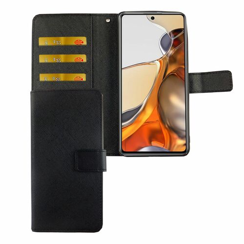 Xiaomi 11T Pro Tasche Handy H�lle Schutz-Cover Flip-Case mit Kartenfach 