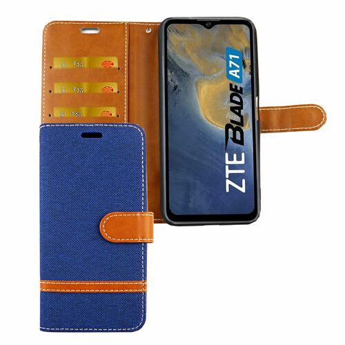 ZTE Blade A71 Tasche Handy Hlle Schutz-Cover Flip-Case mit Kartenfach 