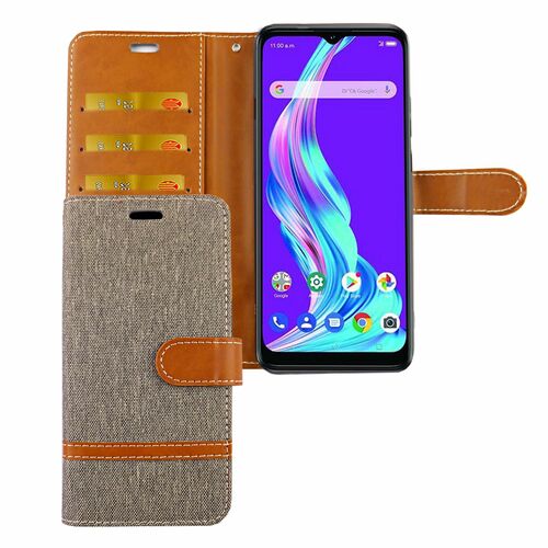 ZTE Blade A51 Tasche Handy H�lle Schutz-Cover Flip-Case mit Kartenfach 