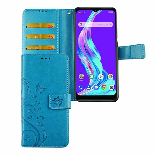 ZTE Blade A51 Tasche Handy H�lle Schutz-Cover Flip-Case mit Kartenfach 