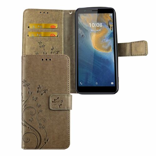 ZTE Blade A31 Tasche Handy Hlle Schutz-Cover Flip-Case mit Kartenfach 