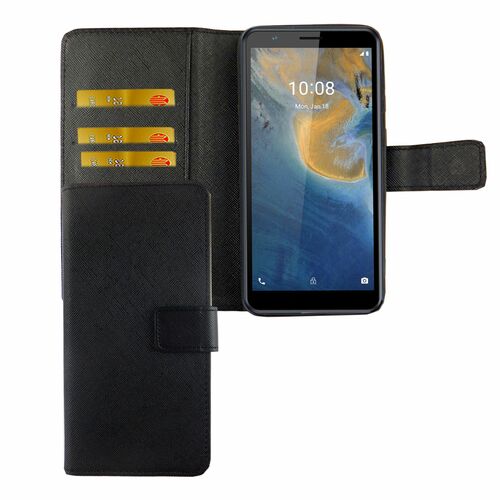 ZTE Blade A31 Tasche Handy H�lle Schutz-Cover Flip-Case mit Kartenfach 