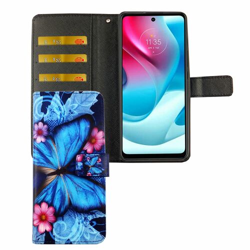 Motorola Moto G60S Tasche Handy H�lle Schutz-Cover Flip-Case mit Kartenfach 