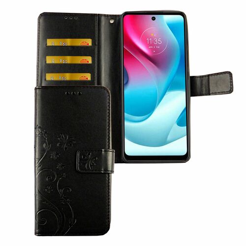 Motorola Moto G60S Tasche Handy H�lle Schutz-Cover Flip-Case mit Kartenfach 