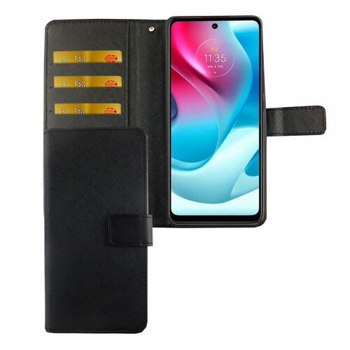 Motorola Moto G60S Tasche Handy H�lle Schutz-Cover Flip-Case mit Kartenfach 