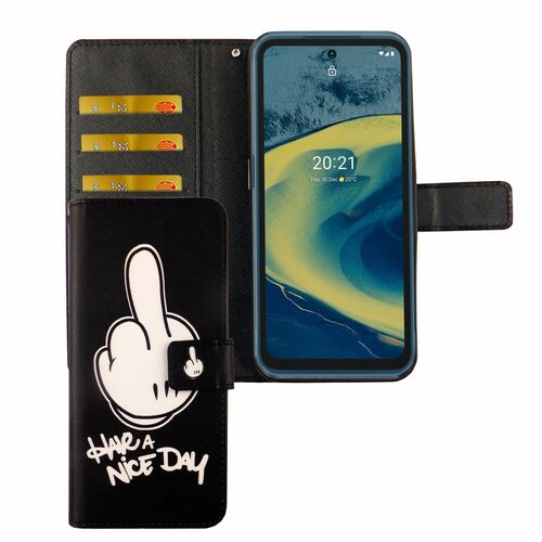 Nokia XR20 Tasche Handy H�lle Schutz-Cover Flip-Case mit Kartenfach 