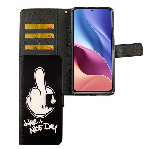 Xiaomi Mi 11i / Poco F3 Tasche Handy H�lle Schutz-Cover Flip-Case mit Kartenfach 