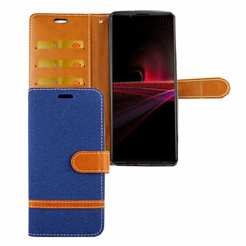 Sony Xperia 5 III Tasche Handy H�lle Schutz-Cover Flip-Case mit Kartenfach 
