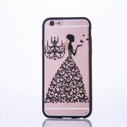 Handy H�lle Mandala f�r Apple iPhone SE 2020 Design Case Schutzh�lle Motiv Schmetterling Frau Cover Tasche Bumper Schwarz