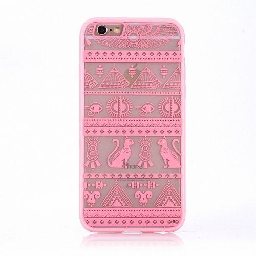 Handy H�lle Mandala f�r Apple iPhone SE 2020 Design Case Schutzh�lle Motiv �gyptische Zeichen Cover Tasche Bumper Rosa