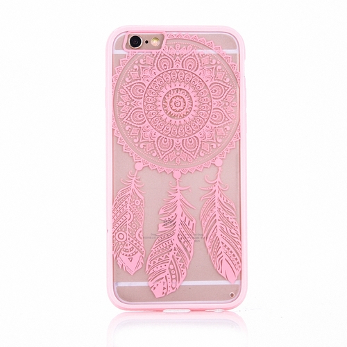Handy H�lle Mandala f�r Apple iPhone SE 2020 Design Case Schutzh�lle Motiv Traumf�nger Cover Tasche Bumper Rosa