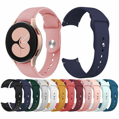 Sportliches Ersatzarmband f�r Samsung Galaxy Watch 4 & 5 - 20mm Flauschband Uhrenarmband Silikon