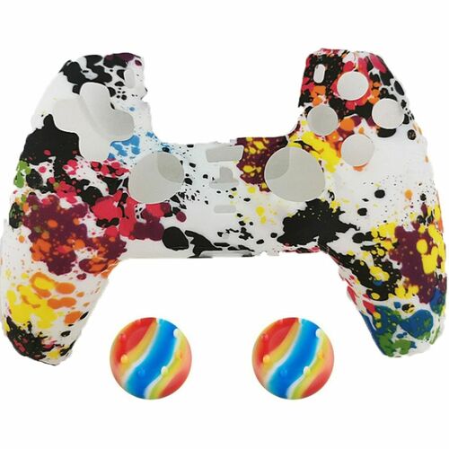 2x PS5 Controller Schutzh�lle Silikon Skin Schutz Cover Case DualSense Motiv 