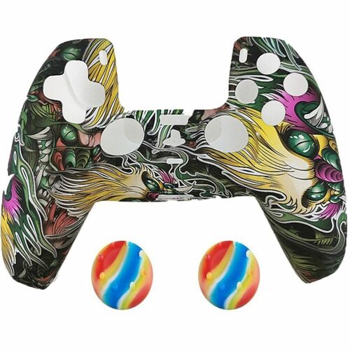 2x PS5 Controller Schutzh�lle Silikon Skin Schutz Cover Case DualSense Motiv 