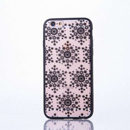 Handyh�lle Mandala f�r Apple iPhone SE 2022 Case Cover Schutzh�lle Schwarz