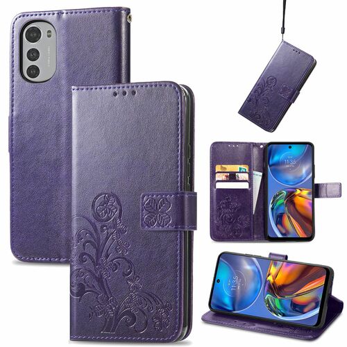 Schutz Handy H�lle f�r Motorola Moto E32 Case Cover Tasche Etui Wallet 