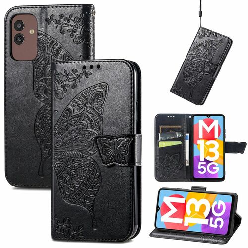 Schutzh�lle Handyh�lle f�r Samsung Galaxy M13 5G Case Cover Kartenfach 