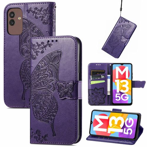 Schutzh�lle Handyh�lle f�r Samsung Galaxy M13 5G Case Cover Kartenfach 