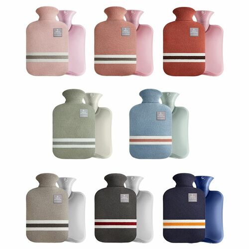 XXL W�rmflasche 2L mit Bezug PVC Handw�rmer Bettflasche Mikrowelle Winter Neu