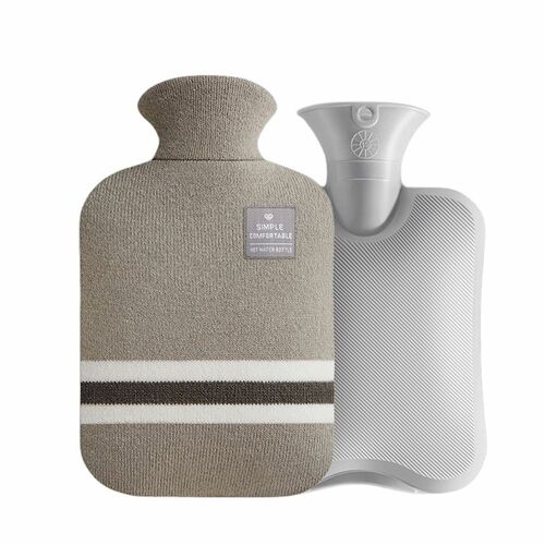 XXL W�rmflasche 2L mit Bezug PVC Handw�rmer Bettflasche Mikrowelle Winter Neu 