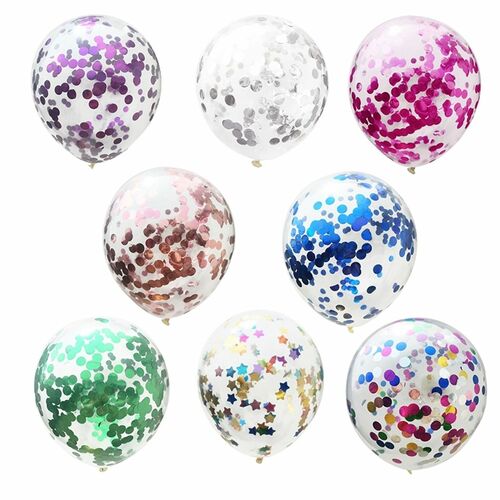 10 St�ck Konfetti Luftballon Set Silvester Neujahr Feier Party Ballons 12 Zoll