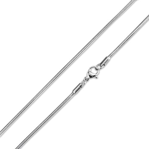 Schlangenkette 0,9mm Edelstahlkette Halskette Silber 80 cm 