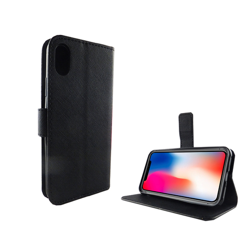 Handyh�lle Tasche f�r Handy Apple iPhone X Schwarz