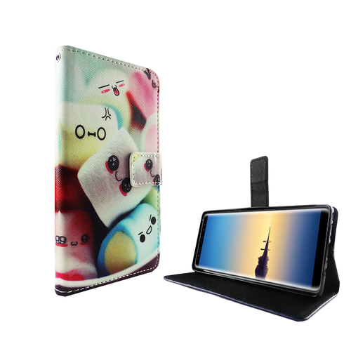 Handyh�lle Tasche f�r Handy Samsung Galaxy Note 8 Schriftzug Marshmallows