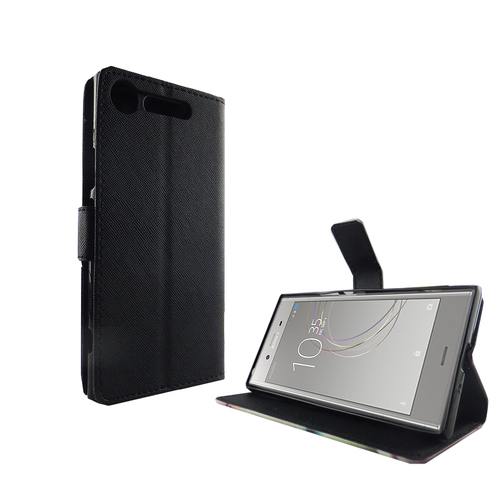 Handyh�lle Tasche f�r Handy Sony Xperia XZ1 Schwarz