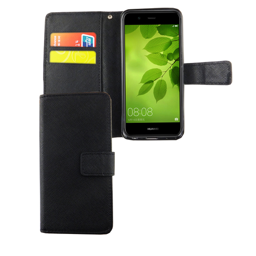 Handyh�lle Tasche f�r Handy Huawei Nova 2 Plus Schwarz