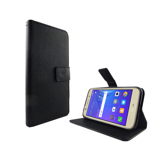 Handyh�lle Tasche f�r Handy Huawei Y3 2017 Schwarz