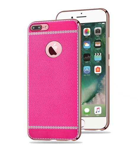 Handy H�lle f�r Apple iPhone 6s Plus Schutz Case Tasche Bumper Kunstleder Pink
