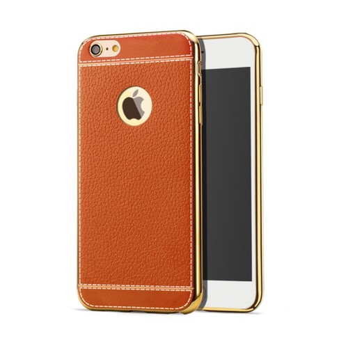 Handy H�lle f�r Apple iPhone 7 Schutz Case Tasche Bumper Etuis Kunstleder Braun