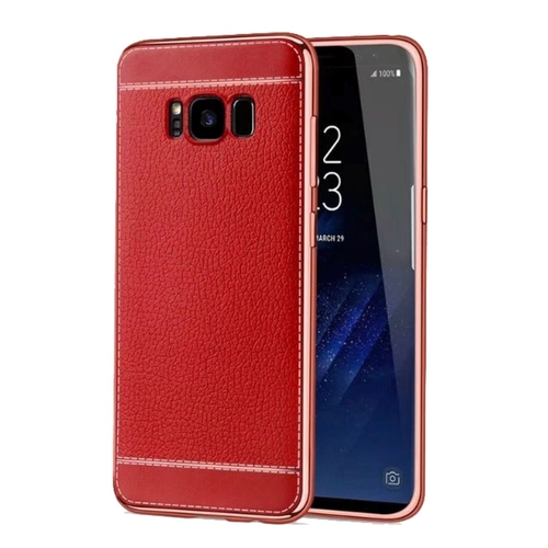 Handy H�lle f�r Samsung Galaxy J5 2017 Schutz Case Tasche Bumper Kunstleder Rot