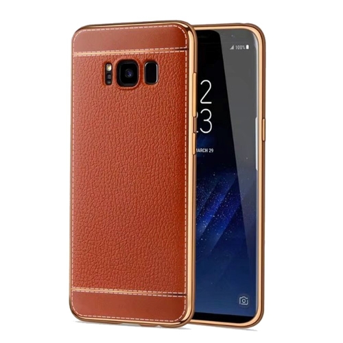 Handy H�lle f�r Samsung Galaxy S7 Schutz Case Tasche Bumper Kunstleder Braun