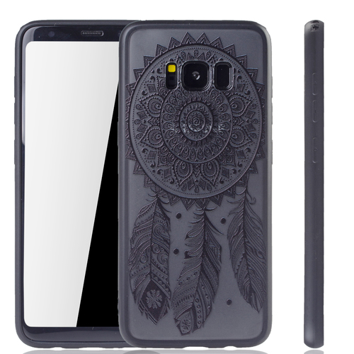 Handy H�lle Mandala f�r Samsung Galaxy S8 Design Case Schutzh�lle Motiv Traumf�nger Cover Tasche Bumper Schwarz