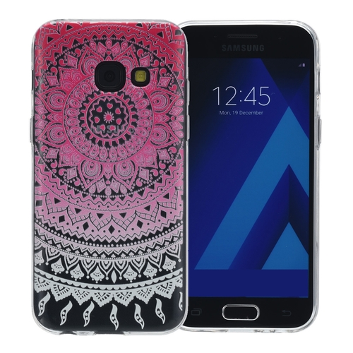 Henna Cover f�r Samsung Galaxy J5 2016 Case Schutz H�lle Silikon Sonne Pink
