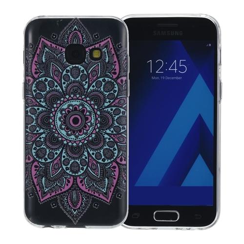 Henna Cover f�r Samsung Galaxy A3 2017 Case Schutz H�lle Silikon Tattoo Bunt
