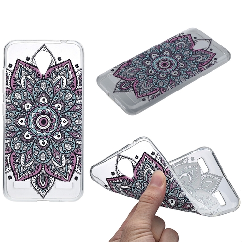 Henna Cover f�r ZTE Blade A602 Case Schutz H�lle Silikon Tattoo Bunt