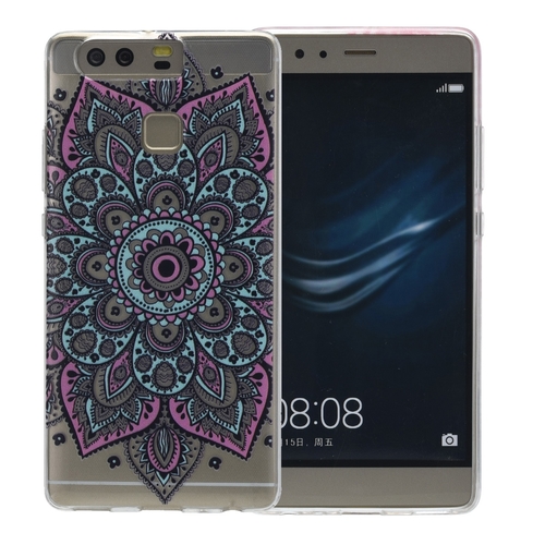 Henna Cover f�r Huawei P9 Lite Case Schutz H�lle Silikon Tattoo Bunt