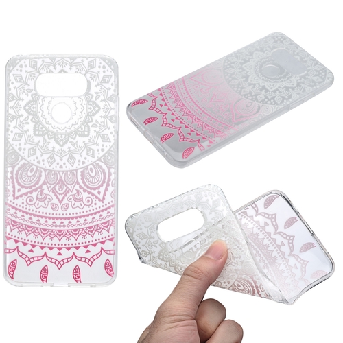Henna Cover f�r LG G5 Case Schutz H�lle Silikon Sonne Wei�