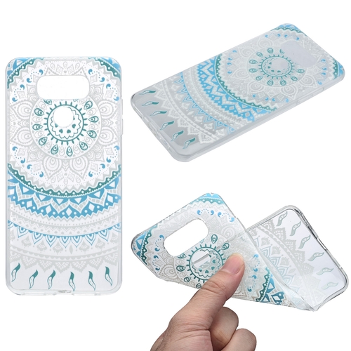 Henna Cover f�r LG G6 Case Schutz H�lle Silikon Sonne Blau
