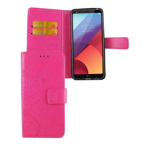 Schutz H�lle Blumen f�r Handy LG G6 Pink