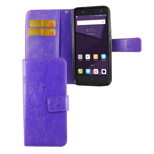 Schutz H�lle Blumen f�r Handy ZTE Blade V8 Lite Violett