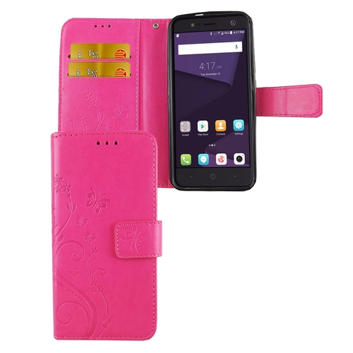 Schutz H�lle Blumen f�r Handy ZTE Blade V8 Lite Pink