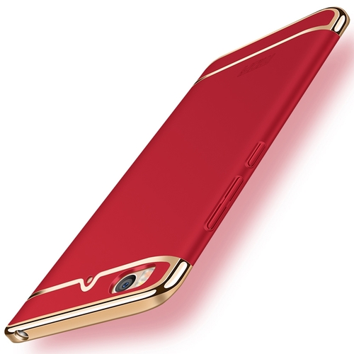 Handy H�lle Schutz Case f�r Xiaomi Mi 5s Bumper 3 in 1 Cover Chrom Etui Rot